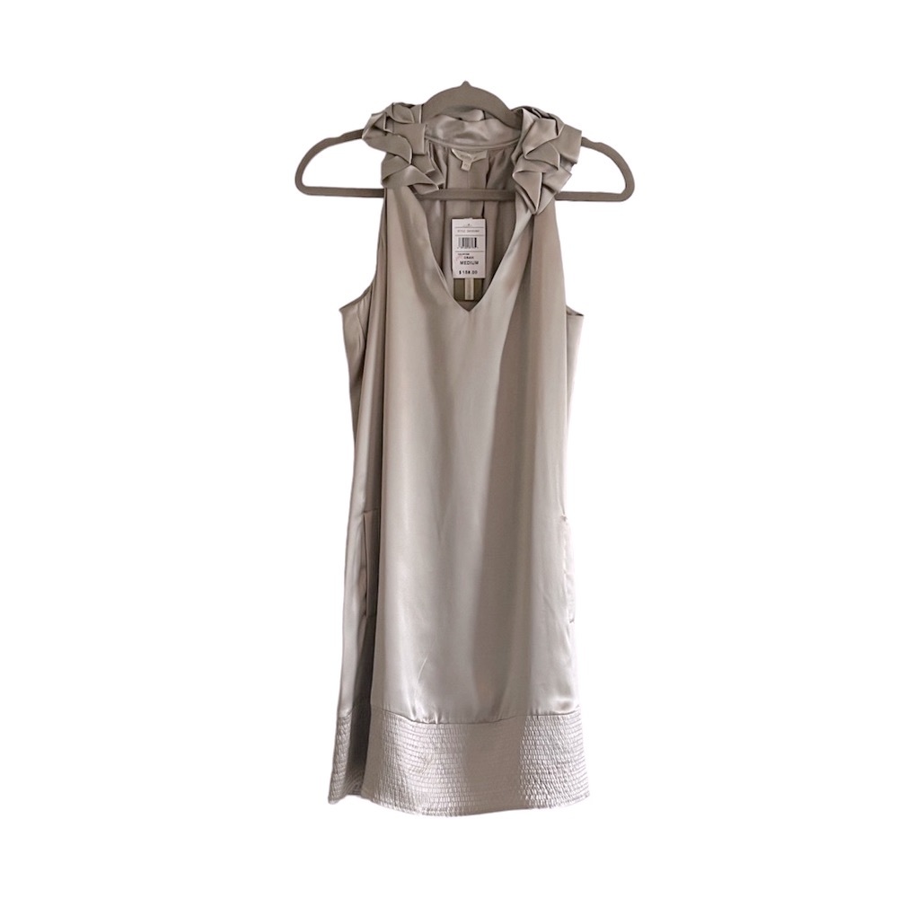 NWT “Matty M” Silk Champagne dress